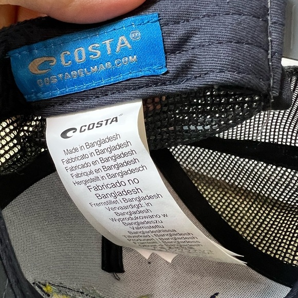 New Without Tags Costa Del Mar Gray Fish Embroidered Hat Cap - Picture 6 of 7